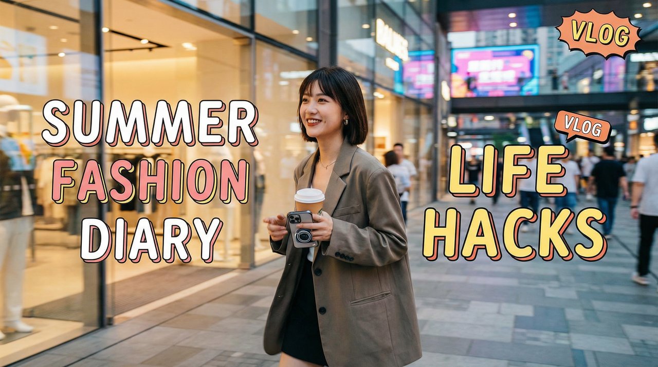 糖心Vlog时尚穿搭视频 - 夏日街头穿搭视频分享